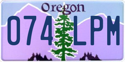OR license plate 074LPM