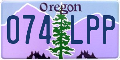 OR license plate 074LPP