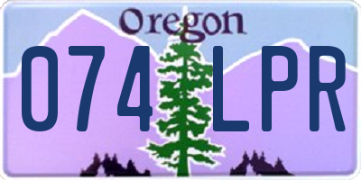 OR license plate 074LPR