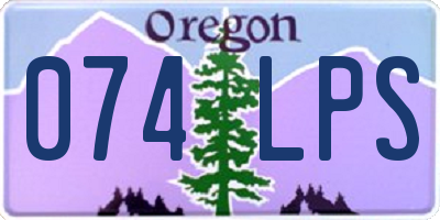 OR license plate 074LPS