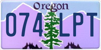 OR license plate 074LPT