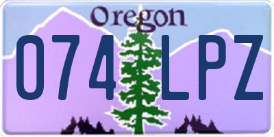 OR license plate 074LPZ