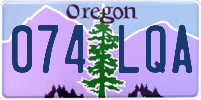 OR license plate 074LQA