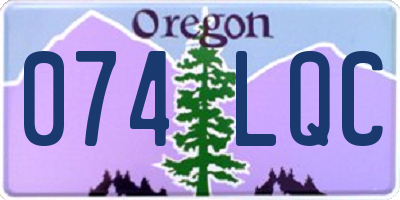 OR license plate 074LQC