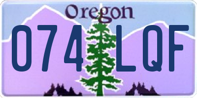OR license plate 074LQF