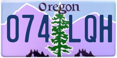 OR license plate 074LQH