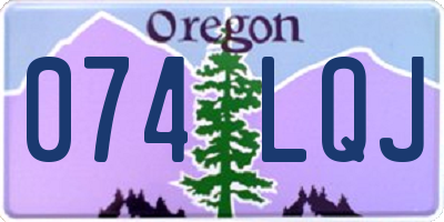 OR license plate 074LQJ