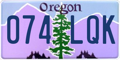 OR license plate 074LQK