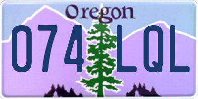 OR license plate 074LQL