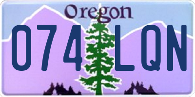 OR license plate 074LQN
