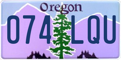 OR license plate 074LQU
