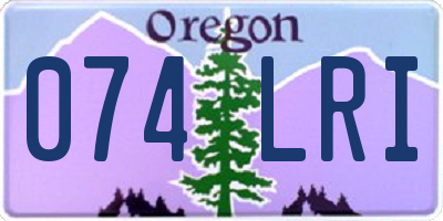 OR license plate 074LRI