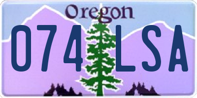 OR license plate 074LSA