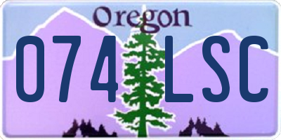 OR license plate 074LSC
