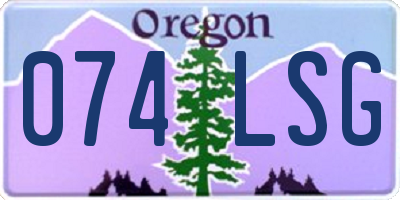 OR license plate 074LSG