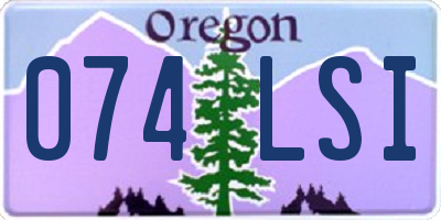 OR license plate 074LSI