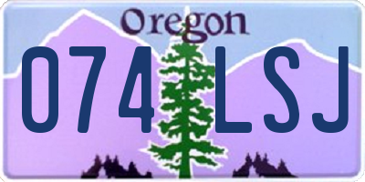 OR license plate 074LSJ