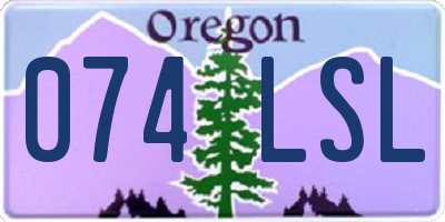 OR license plate 074LSL