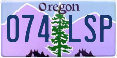 OR license plate 074LSP
