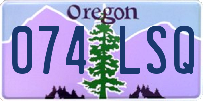 OR license plate 074LSQ