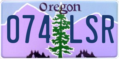 OR license plate 074LSR