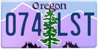 OR license plate 074LST
