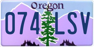 OR license plate 074LSV