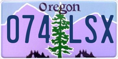 OR license plate 074LSX