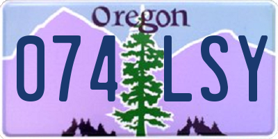 OR license plate 074LSY