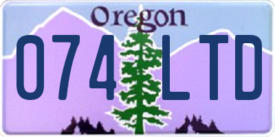 OR license plate 074LTD