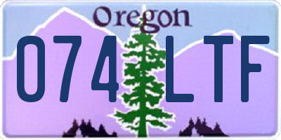 OR license plate 074LTF