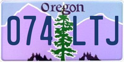 OR license plate 074LTJ