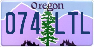OR license plate 074LTL