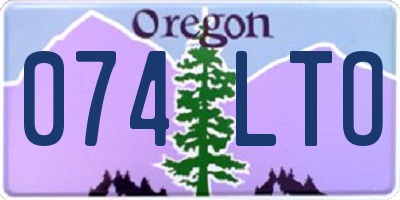 OR license plate 074LTO