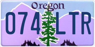 OR license plate 074LTR
