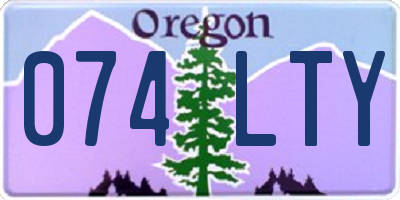 OR license plate 074LTY