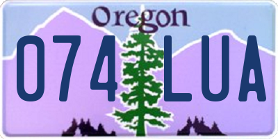 OR license plate 074LUA