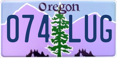 OR license plate 074LUG