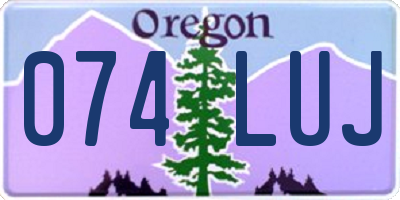 OR license plate 074LUJ