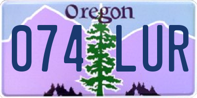 OR license plate 074LUR