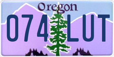 OR license plate 074LUT