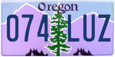OR license plate 074LUZ
