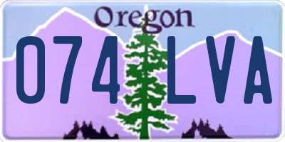 OR license plate 074LVA
