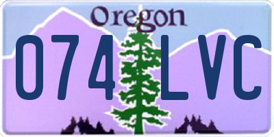 OR license plate 074LVC