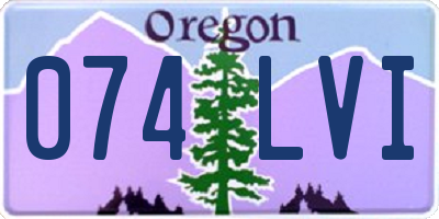 OR license plate 074LVI