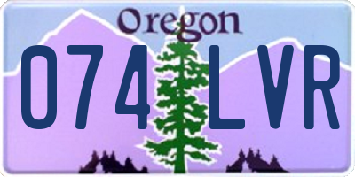 OR license plate 074LVR