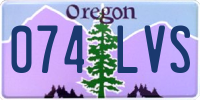 OR license plate 074LVS