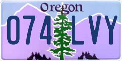 OR license plate 074LVY