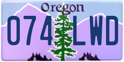 OR license plate 074LWD