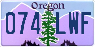 OR license plate 074LWF